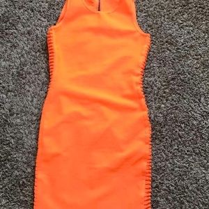 Never worn fitted orange dress